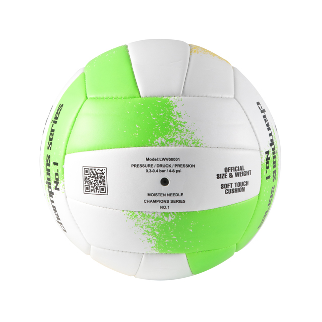 PVC de volley-ball cousu à la machine de taille officielle pour le logo personnalisé de match et de jeu