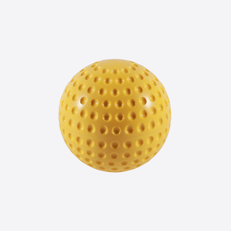 Balle de baseball à fossettes de couleur jaune, 9 pouces, dureté différente, vente en gros 